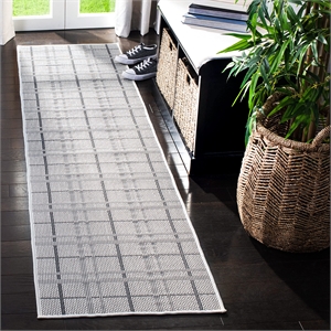 Safavieh Bermuda 2' x 8' Runner Rug in Ivory and Gray