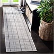 Safavieh Bermuda 2' x 8' Runner Rug in Ivory and Gray