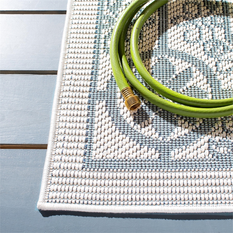 Safavieh Bermuda 9' x 12' Rug in Ivory and Light Blue