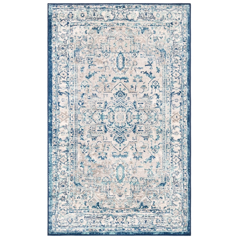 Safavieh Brentwood 2' x 4' Rug in Light Gray and Blue