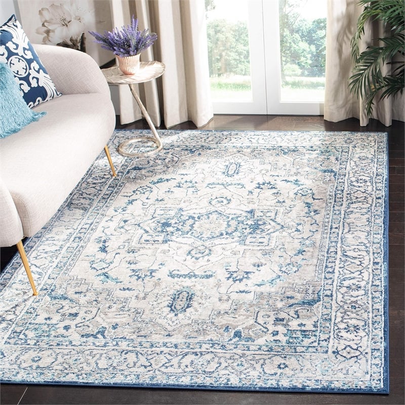 Safavieh Brentwood 6' x 9' Rug in Light Gray and Blue