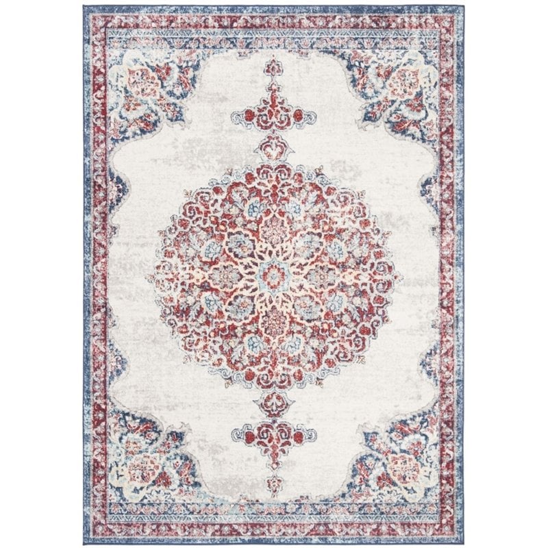 Safavieh Brentwood 6' x 9' Rug in Ivory and Red