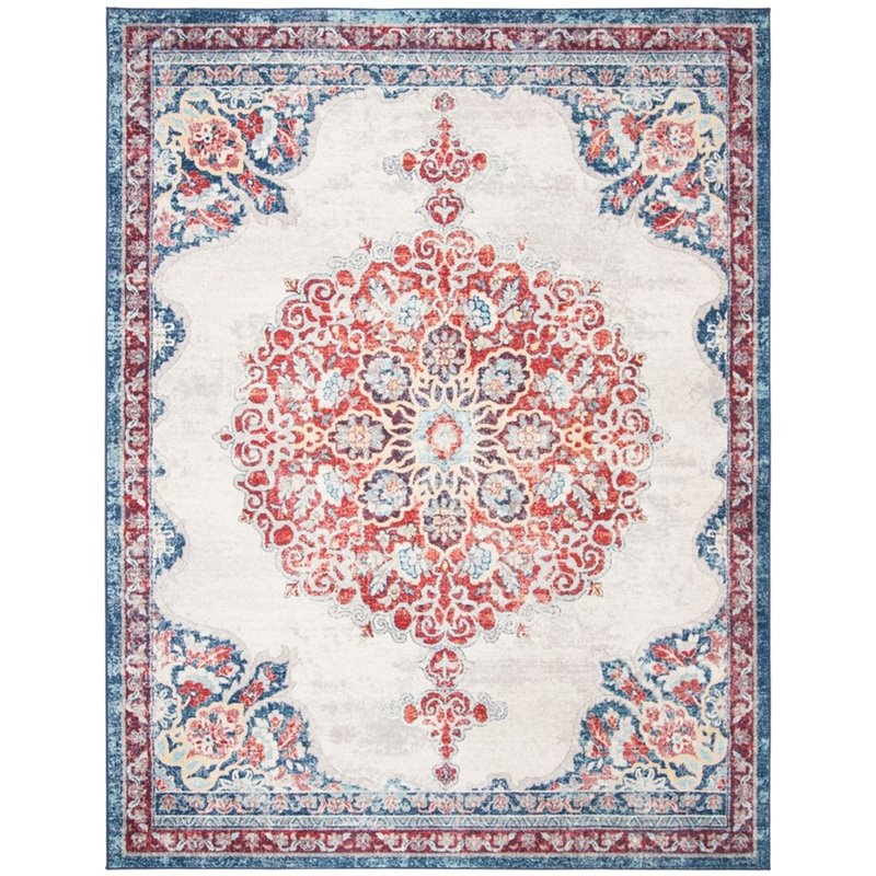 Safavieh Brentwood 9' x 12' Rug in Ivory and Red