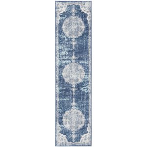 Safavieh Brentwood 2'-0&quot x 8'-0&quot Jute Power Loomed Rug in Navy / Ivory