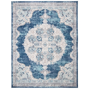 Safavieh Brentwood 9'-0&quot x 12'-0&quot Jute Power Loomed Rug in Navy / Ivory