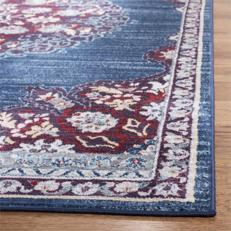 Safavieh Brentwood 8' x 10' Rug in Navy and Burgundy