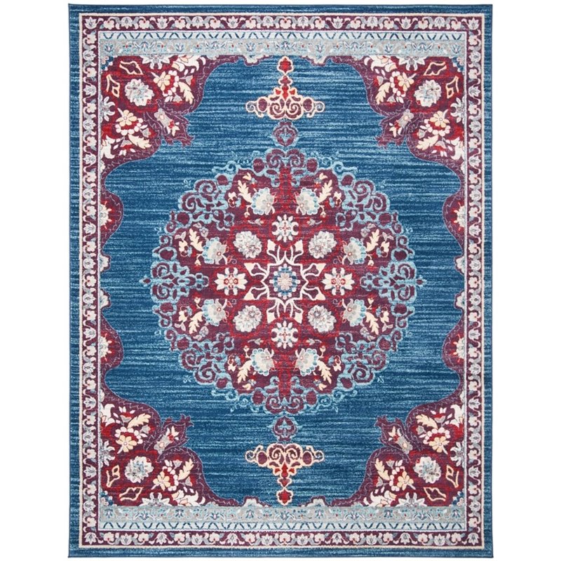 Safavieh Brentwood 9' x 12' Rug in Navy and Burgundy
