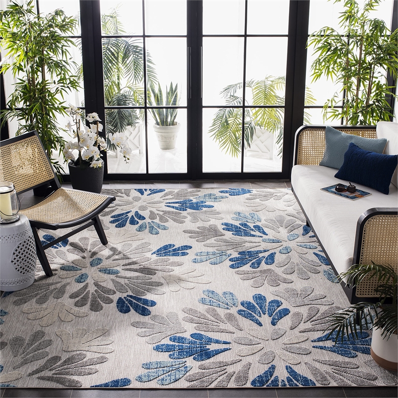 Safavieh Cabana 9' x 12' Rug in Gray and Blue