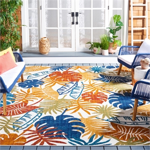 Safavieh Cabana 8' x 10' Rug in Creme and Red