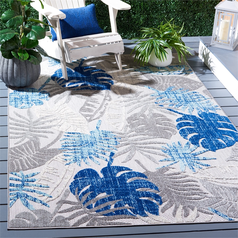 Safavieh Cabana 4' x 6' Rug in Gray and Blue