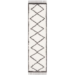 Safavieh Carmella 2'2&quot x 8' Shag Runner Rug in Cream and Gray