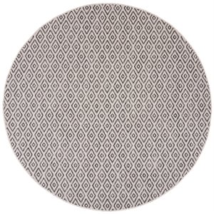 Safavieh Courtyard 6'7&quot Round Rug in Beige and Black