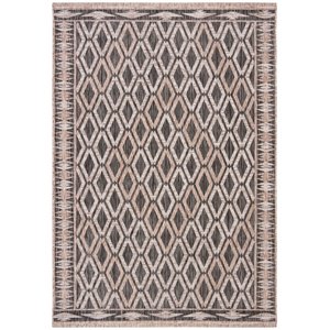 Safavieh Courtyard 4' x 5'7&quot Rug in Black and Natural