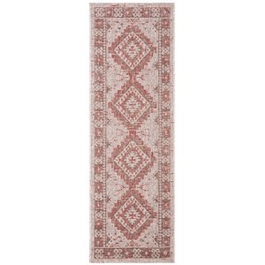 safavieh courtyard rug in beige and red