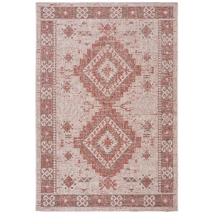 Safavieh Courtyard 5'3&quot x 7'7&quot Rug in Beige and Red