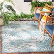 Safavieh Courtyard 8' x 11' Rug in Gray and Aqua