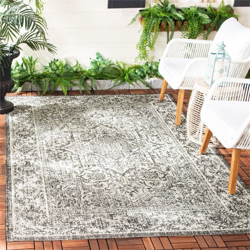 Safavieh Courtyard 9' x 12' Rug in Slate Gray