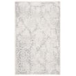 Safavieh Dip Dye 4' x 6' Hand Tufted Wool Rug in Silver and Ivory