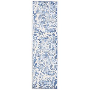 safavieh dip dye hand tufted wool rug in blue and ivory a