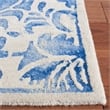 Safavieh Dip Dye 4' x 6' Hand Tufted Wool Rug in Blue and Ivory
