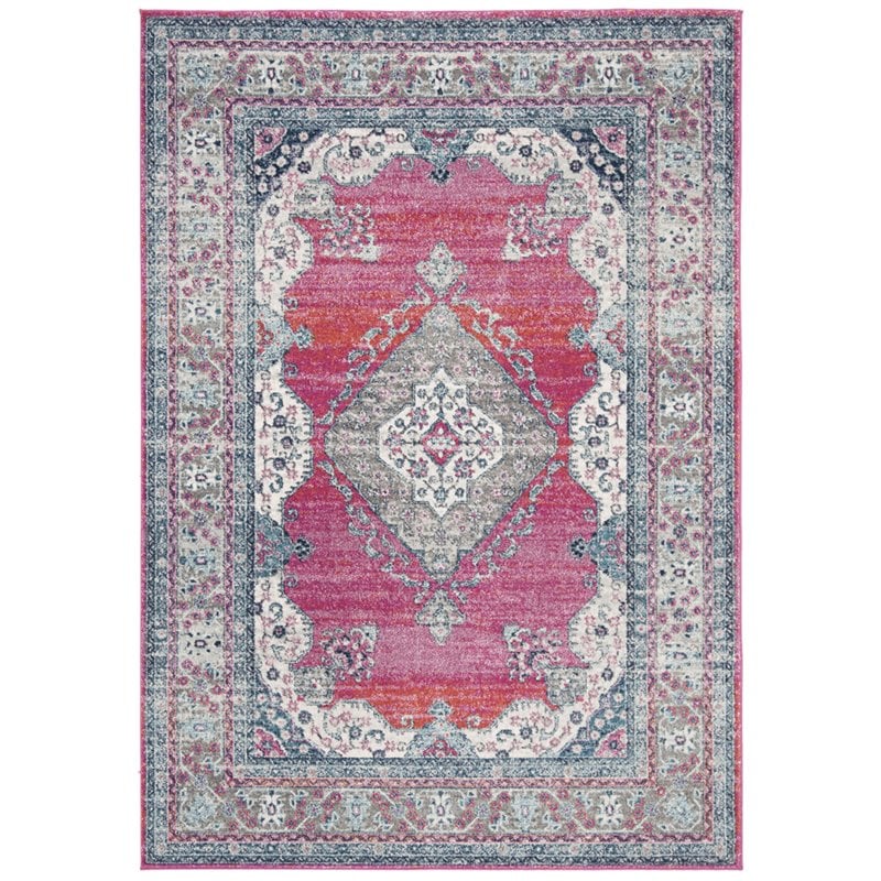 Safavieh Evoke 4' x 6' Rug in Navy and Fuchsia