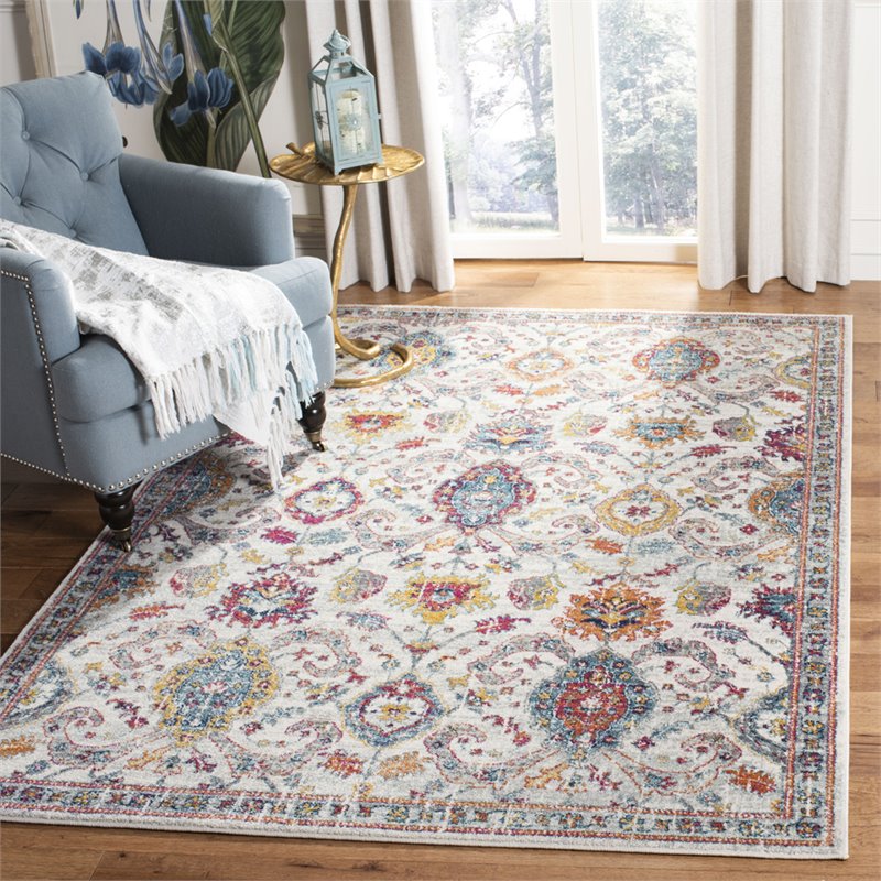 Safavieh Evoke 9' x 12' Rug in Cream and Orange