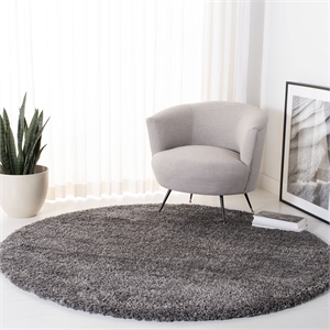 Safavieh Fontana 6'7&quot Round Shag Rug in Silver