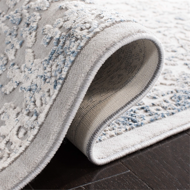 Safavieh Invista 2' x 8' Runner Rug in Gray and Blue