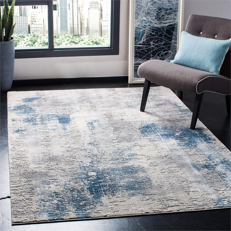 Safavieh Invista 4' x 6' Rug in Gray and Ivory