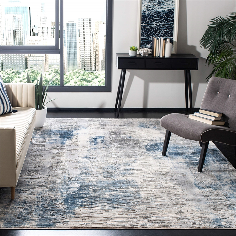 Safavieh Invista 9' x 12' Rug in Gray and Ivory