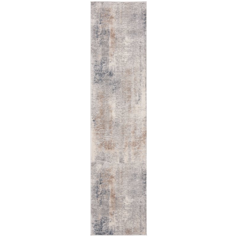 Safavieh Invista 2' x 8' Runner Rug in Cream and Gray