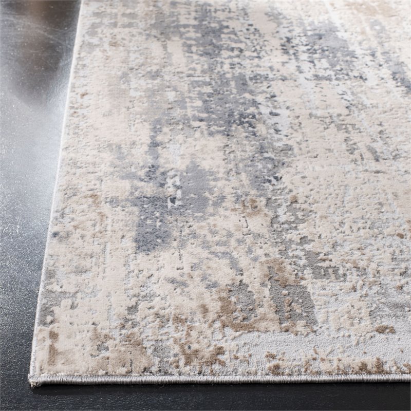 Safavieh Invista 2' x 8' Runner Rug in Cream and Gray