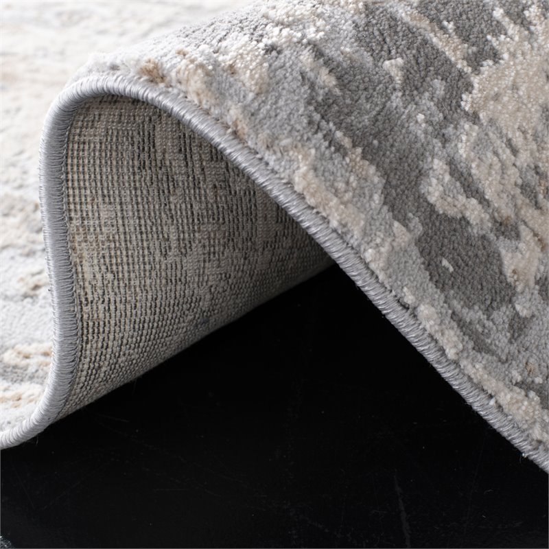 Safavieh Invista 2' x 8' Runner Rug in Cream and Gray