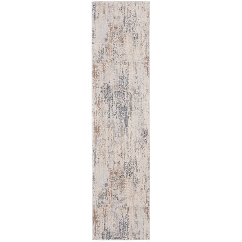 Safavieh Invista 2' x 8' Runner Rug in Cream and Gray