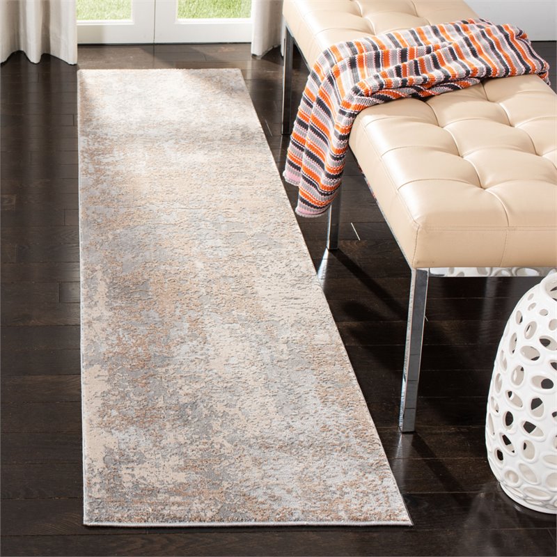 Safavieh Invista 2' x 8' Runner Rug in Beige and Cream