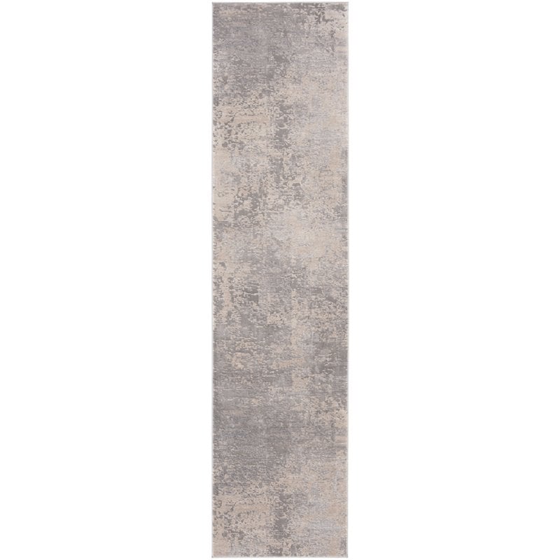 Safavieh Invista 2' x 8' Runner Rug in Gray and Cream