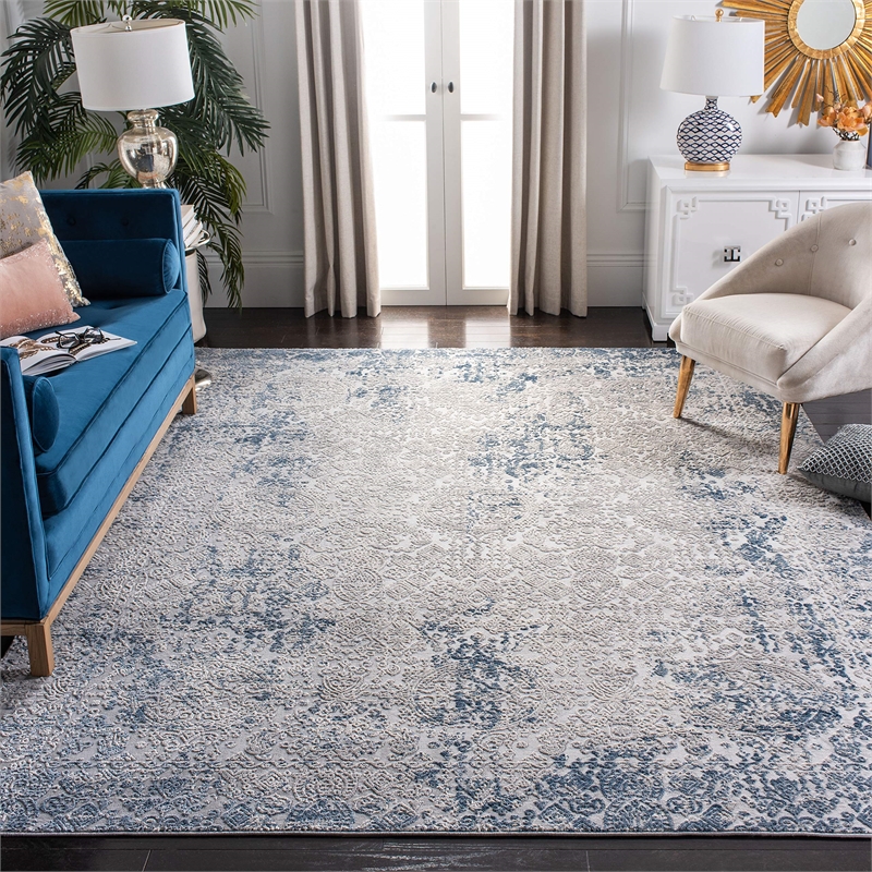 Safavieh Invista 9' x 12' Rug in Gray and Ivory