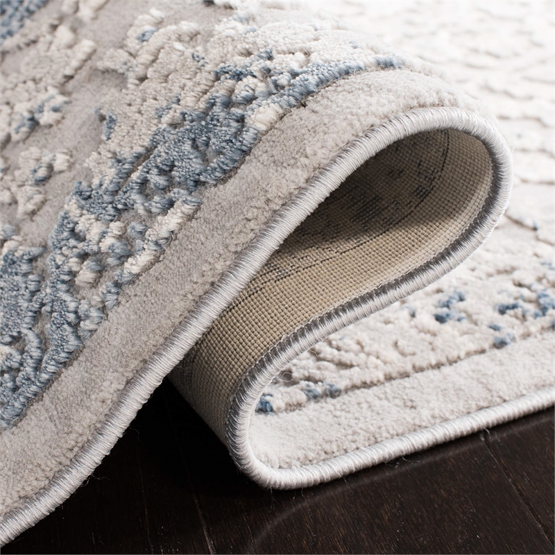 Safavieh Invista 2' x 8' Runner Rug in Gray and Ivory