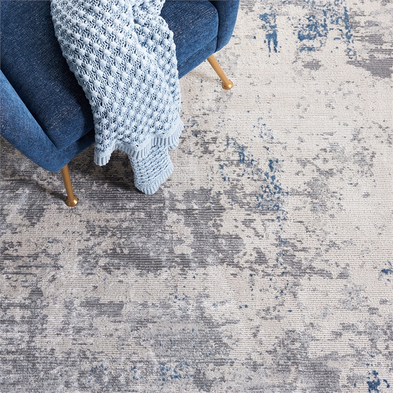 Safavieh Invista 2' x 8' Runner Rug in Gray and Blue