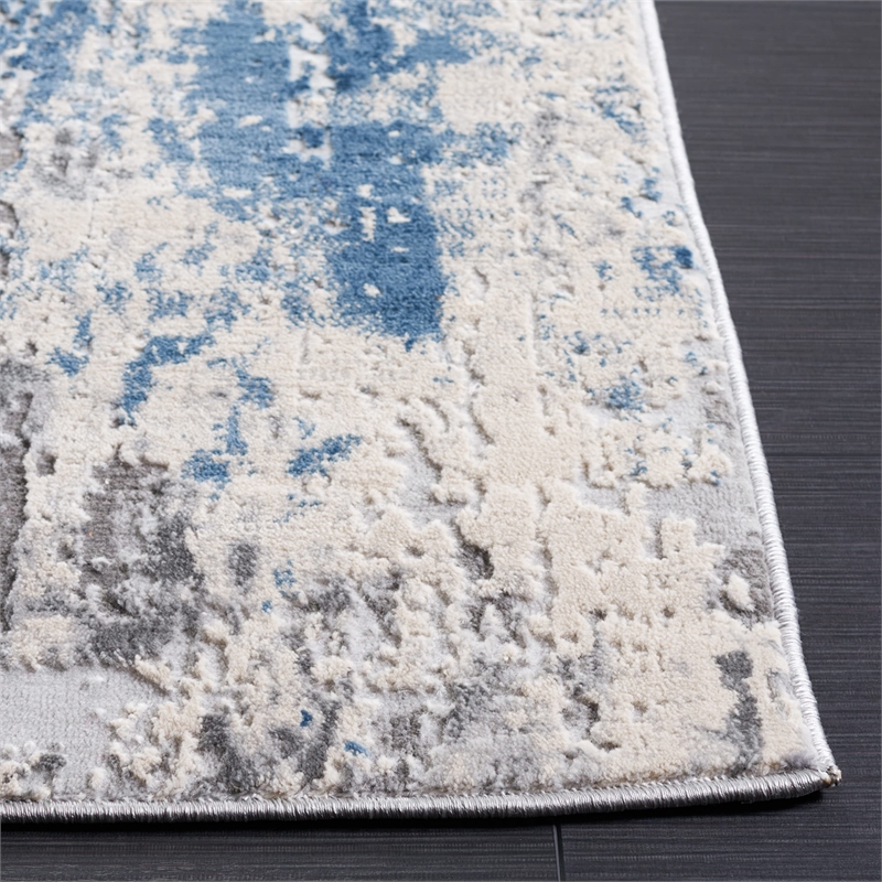 Safavieh Invista 2' x 8' Runner Rug in Gray and Blue