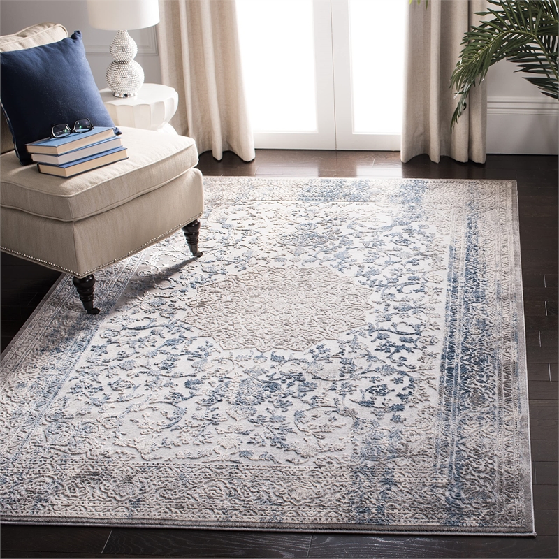 Safavieh Invista 4' x 6' Rug in Gray and Blue