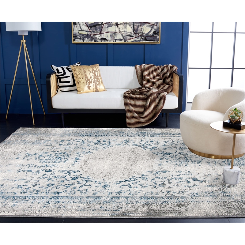 Safavieh Invista 4' x 6' Rug in Gray and Blue