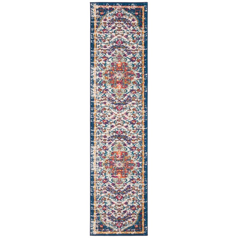 Safavieh Madison 2' x 8' Runner Rug in Ivory and Orange