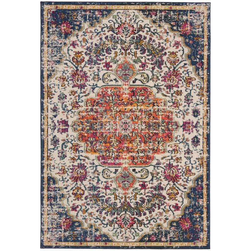 Safavieh Madison 3' x 5' Rug in Ivory and Orange