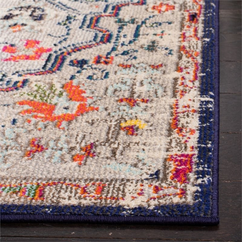 Safavieh Madison 2' x 8' Runner Rug in Beige and Black