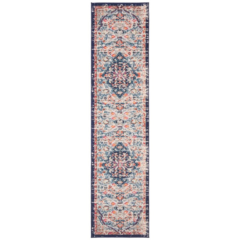 Safavieh Madison 2' x 8' Runner Rug in Beige and Black