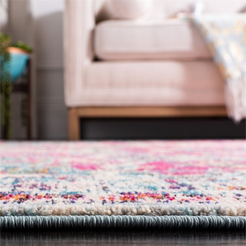 Safavieh Madison 2' x 8' Runner Rug in Fuchsia and Teal