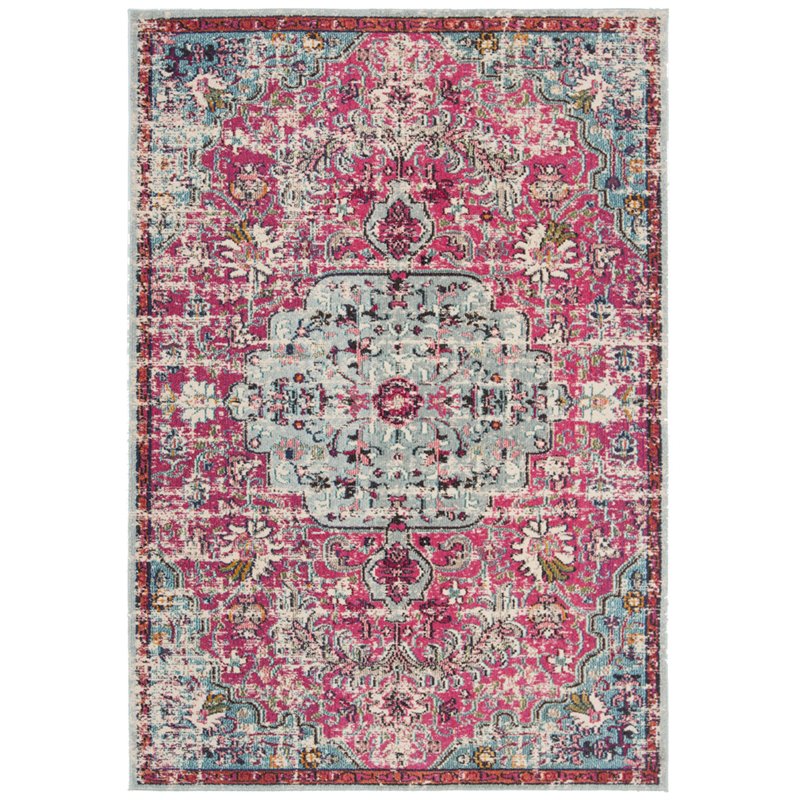 Safavieh Madison 8' x 10' Rug in Fuchsia and Teal