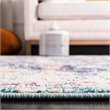 Safavieh Madison 2' x 8' Runner Rug in Black and Teal