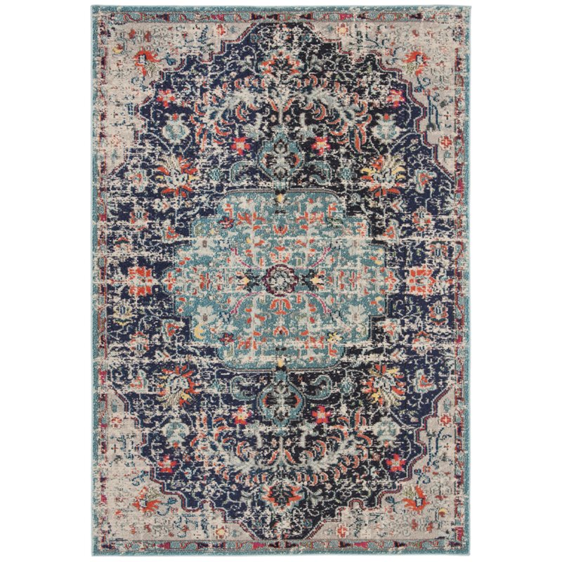 Safavieh Madison 6' x 9' Rug in Black and Teal